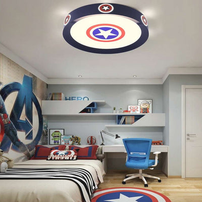 Captain's Shield Deckenlampe für Kinder – Design aus Eisen und Acryl mit Stern