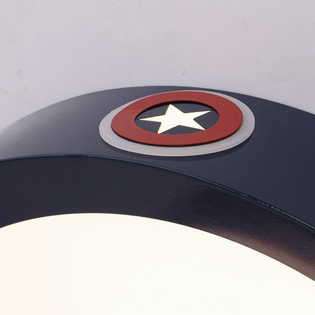 Captain's Shield Deckenlampe für Kinder – Design aus Eisen und Acryl mit Stern