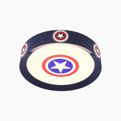 Captain's Shield Deckenlampe für Kinder – Design aus Eisen und Acryl mit Stern