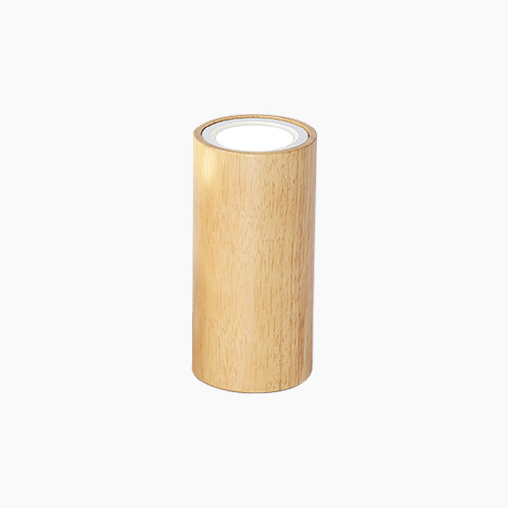 Nordic Beam LED Ceiling Light - Sleek Cylindrical and Cubic Wooden Design