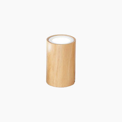 Nordic Beam LED Ceiling Light - Sleek Cylindrical and Cubic Wooden Design