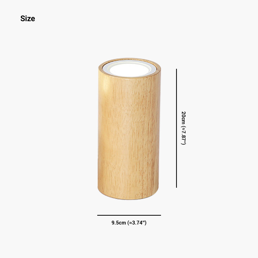 Nordic Beam LED Ceiling Light - Sleek Cylindrical and Cubic Wooden Design