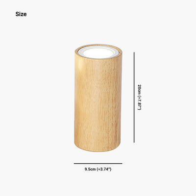 Nordic Beam LED Ceiling Light - Sleek Cylindrical and Cubic Wooden Design