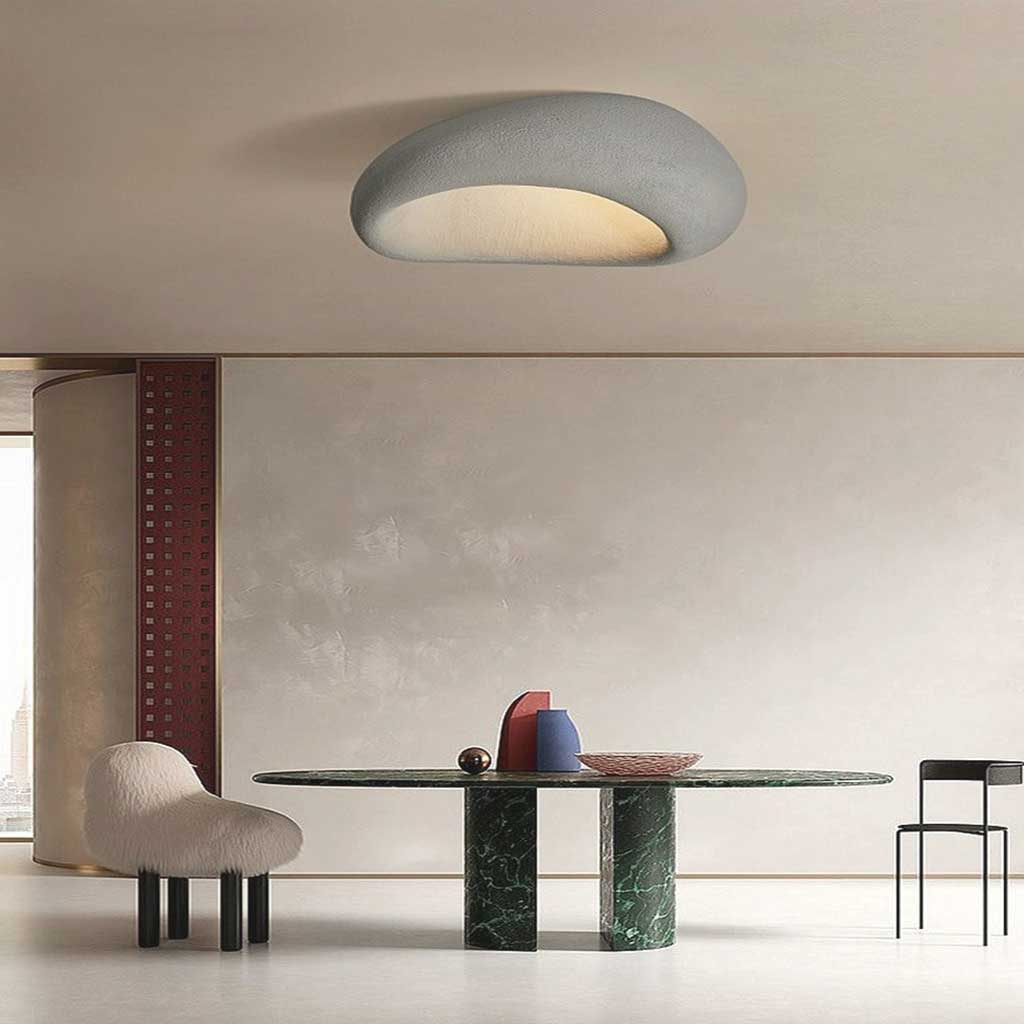 Wabi-Sabi Wolk Flush Mount Plafondlamp - Verkrijgbaar in 3 Elegante Kleuren