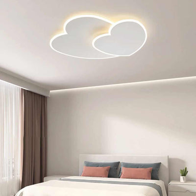 Herzförmige LED-Deckenleuchte – minimalistisches Design für Mädchenzimmer, weiß