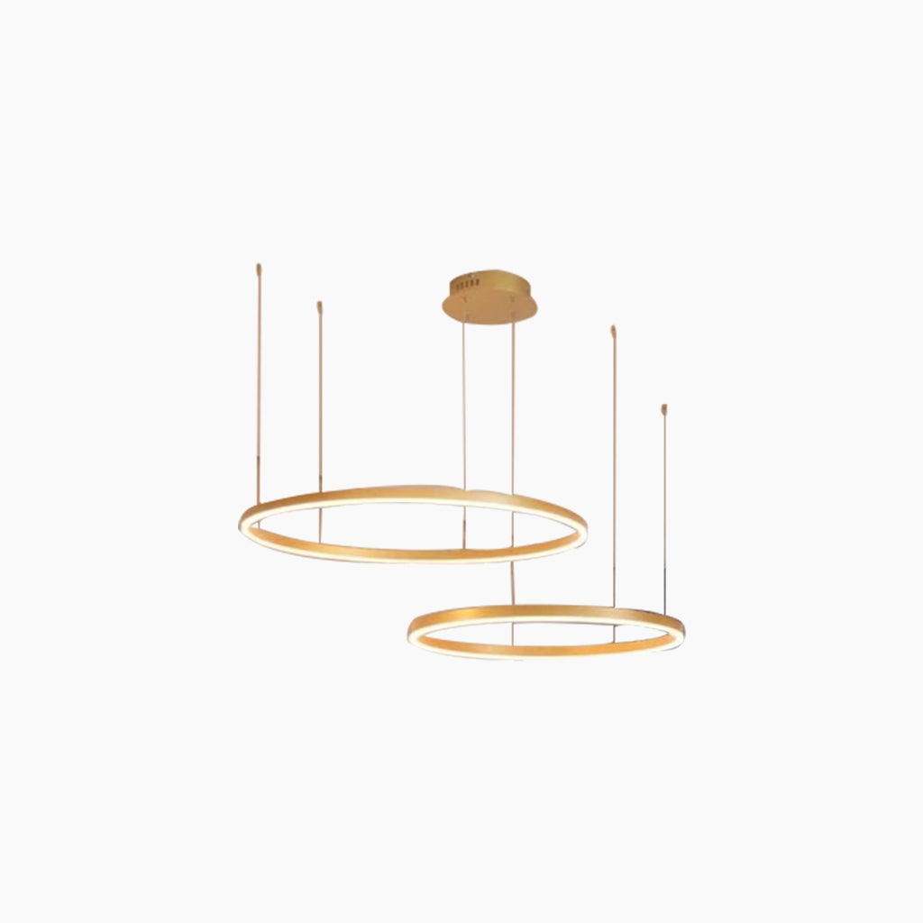 LumiRingen LED Kroonluchter – Luxe Dimbare Hanglamp met Meerdere Ringen in Modern Aluminium Design