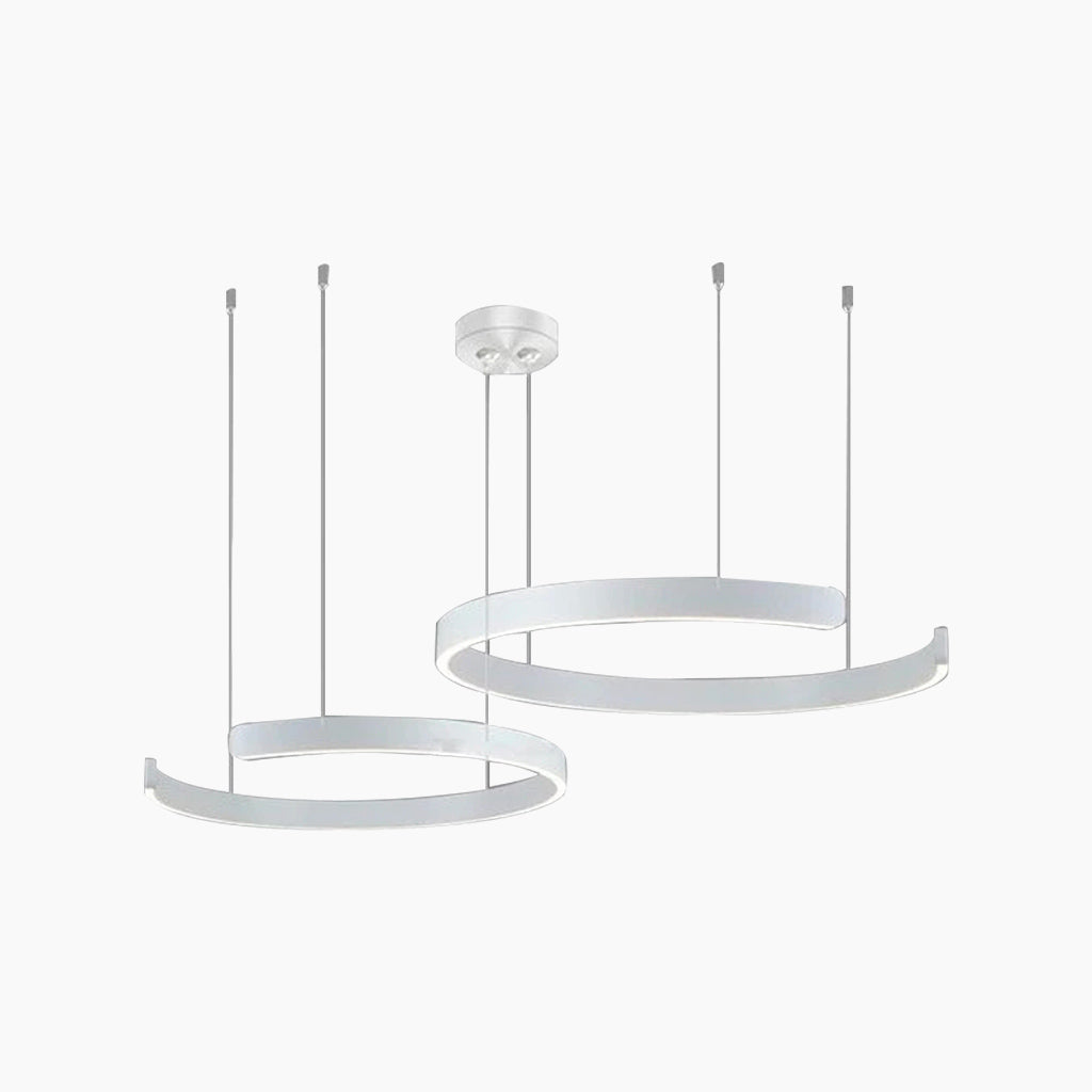 LumiElegance LED Kroonluchter – Stijlvolle Dimbare Hanglamp met 1, 2 of 3 Cirkelvormige Ringen