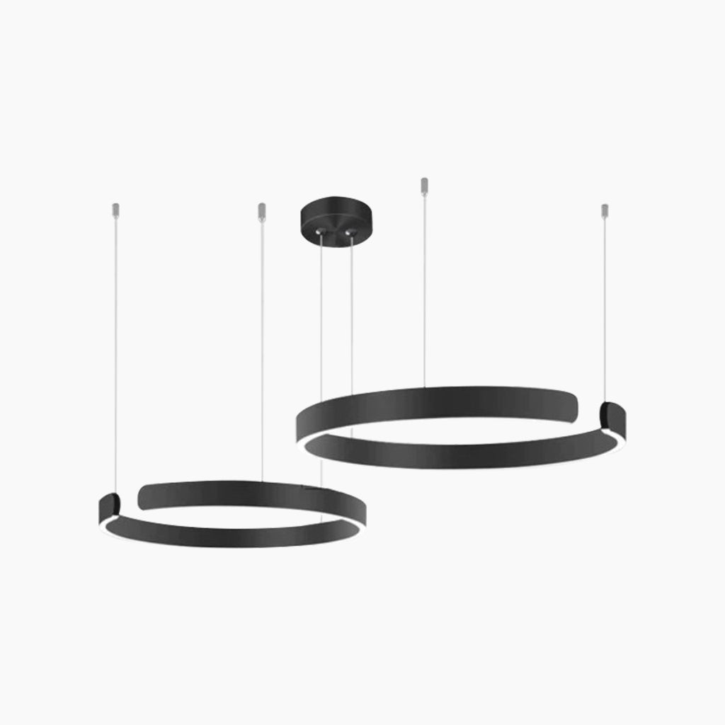 LumiElegance LED Kroonluchter – Stijlvolle Dimbare Hanglamp met 1, 2 of 3 Cirkelvormige Ringen