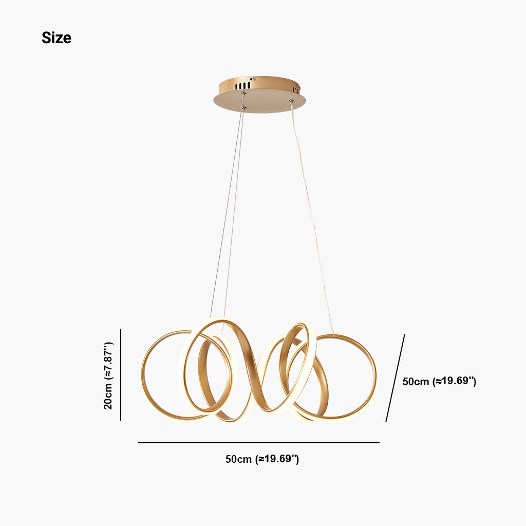 LuxeRing LED-Hängelampe – elegante, minimalistische kreisförmige Beleuchtung mit dimmbarer Funktion