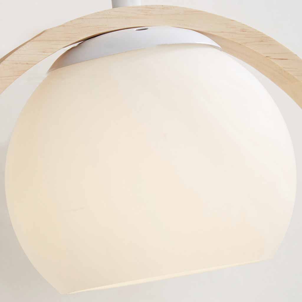 VogelLicht Hanglamp – Moderne Houten Plafondlamp met Glazen Vogel Accent