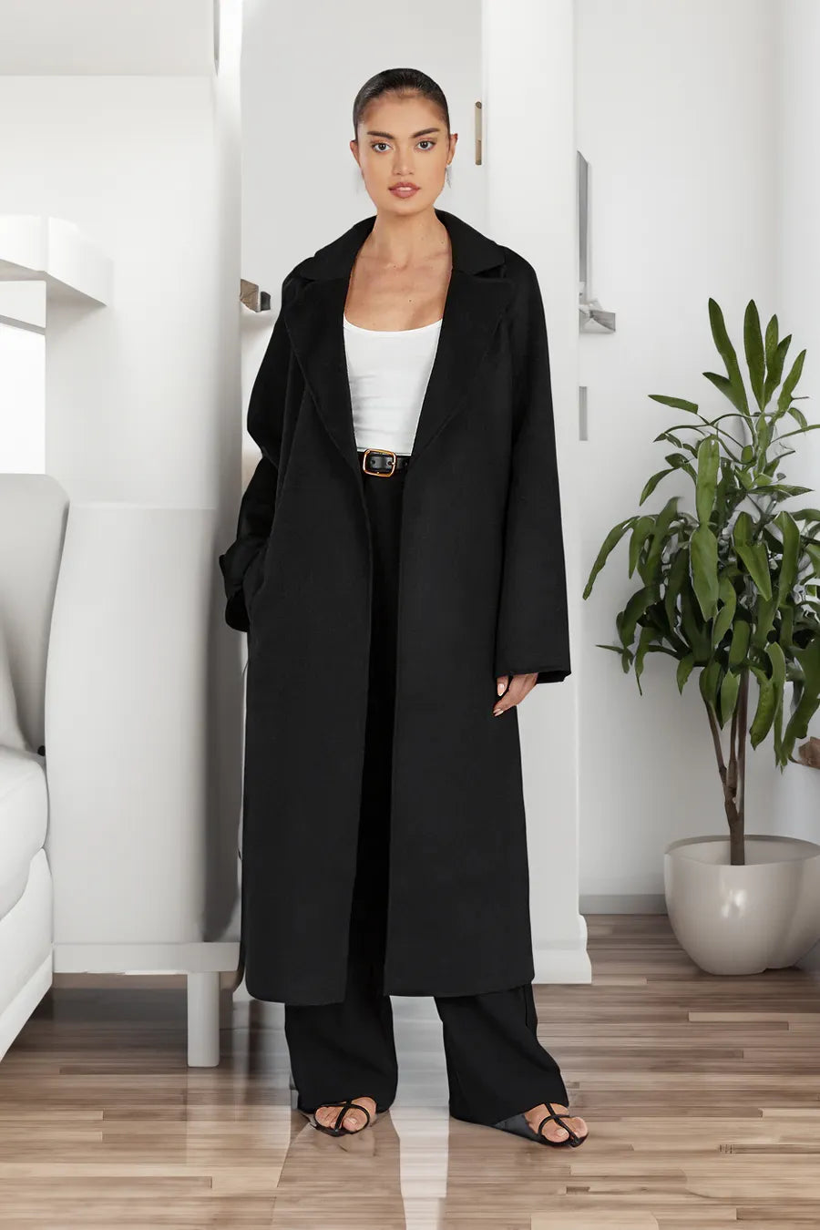 Losse Wollen Trenchcoat voor Dames | Isabelle