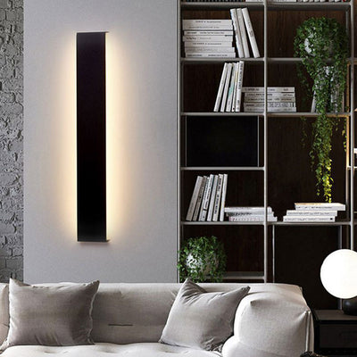 LuxeGloed Rechthoekige LED Wandlamp - Elegante Zwart/Wit/Gouden Afwerking voor Badkamer en Woonkamer