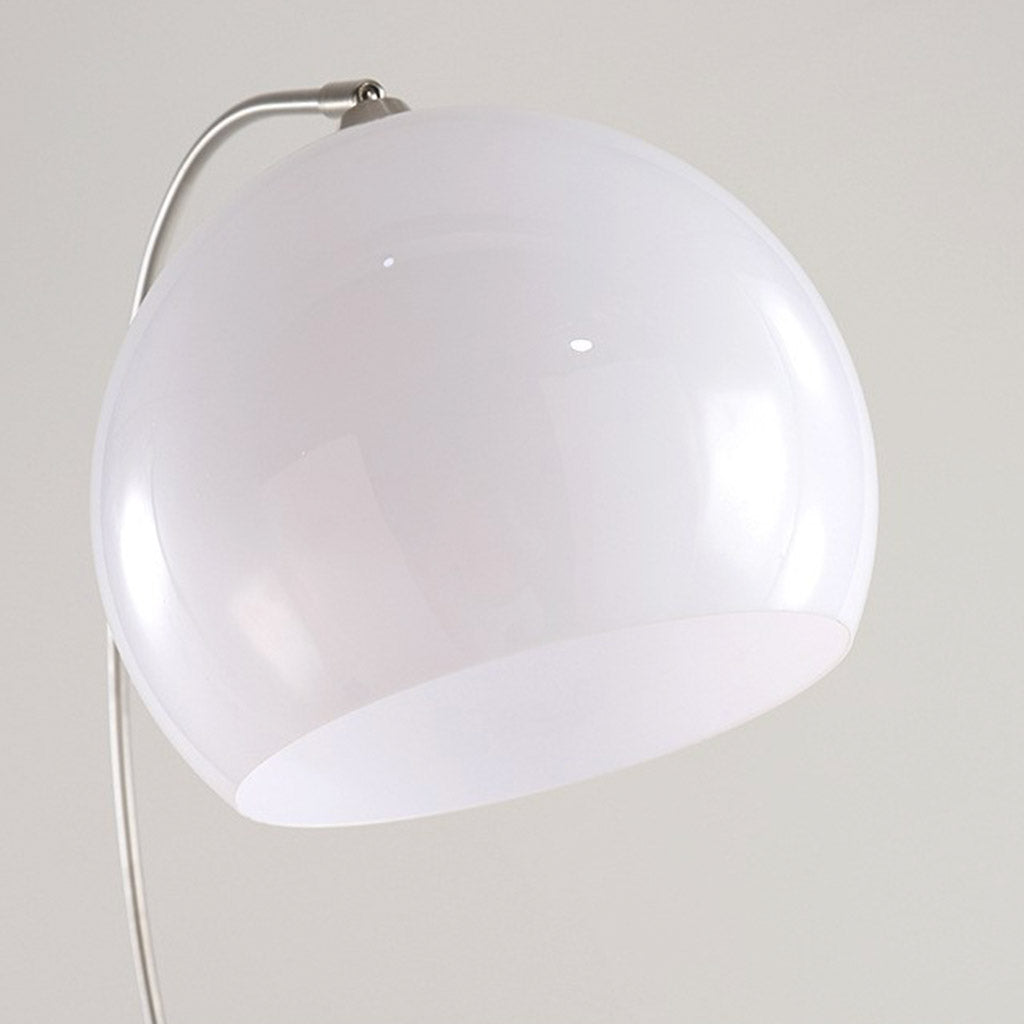 Elegance Arc Vloerlamp met Witte Kap en Marmeren Basis