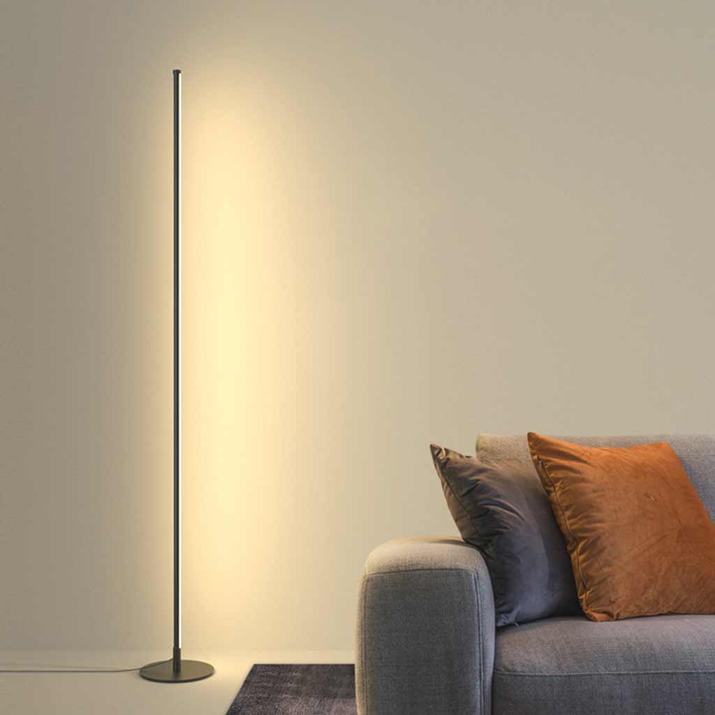 Lumos Slimline Dimbare LED Vloerlamp - Minimalistisch Ontwerp in Zwart/Wit