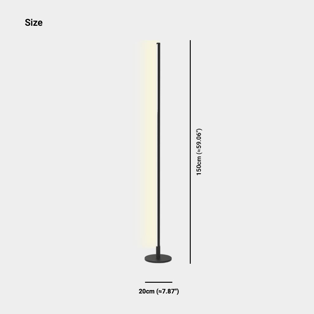 Lumos Slimline Dimbare LED Vloerlamp - Minimalistisch Ontwerp in Zwart/Wit