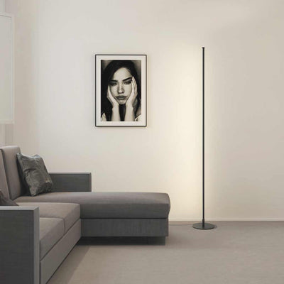 Lumos Slimline Dimbare LED Vloerlamp - Minimalistisch Ontwerp in Zwart/Wit