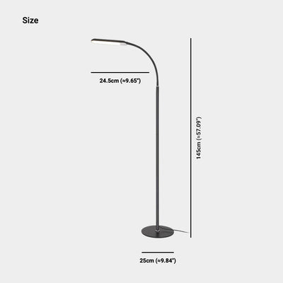 Dimmbare LED-Stehleuchte Luna Arc – stilvolles Schwarz-Weiß-Design