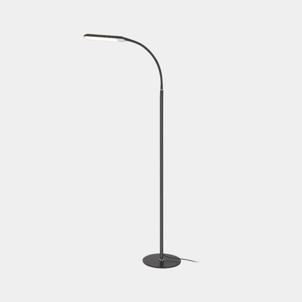 Dimmbare LED-Stehleuchte Luna Arc – stilvolles Schwarz-Weiß-Design