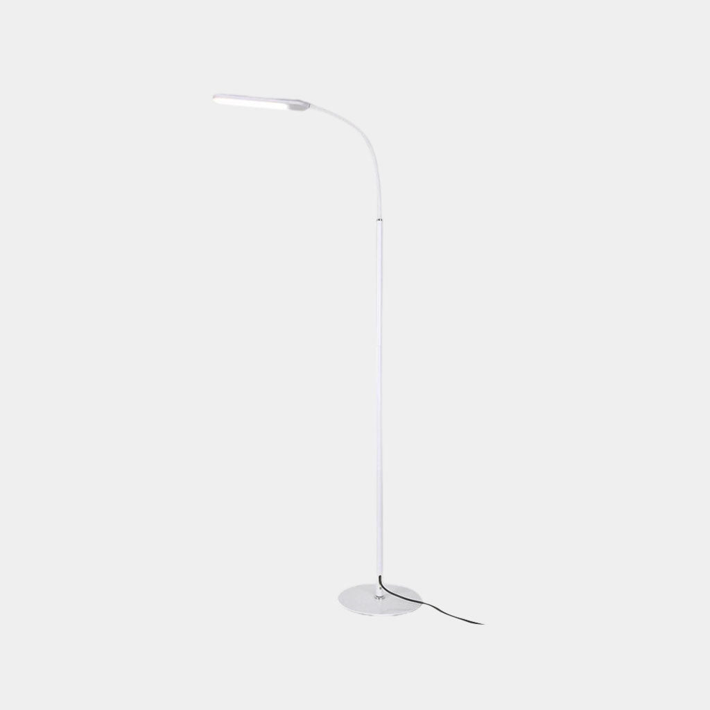 Luna Arc Dimbare LED Vloerlamp - Stijlvol Zwart & Wit Design