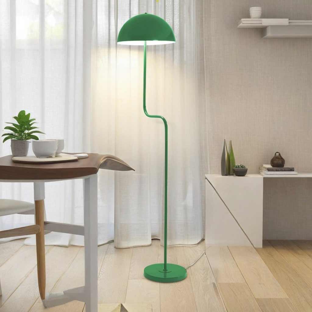 Mushroom Glow Stehlampe – Einzigartiges grünes Eisenkuppeldesign