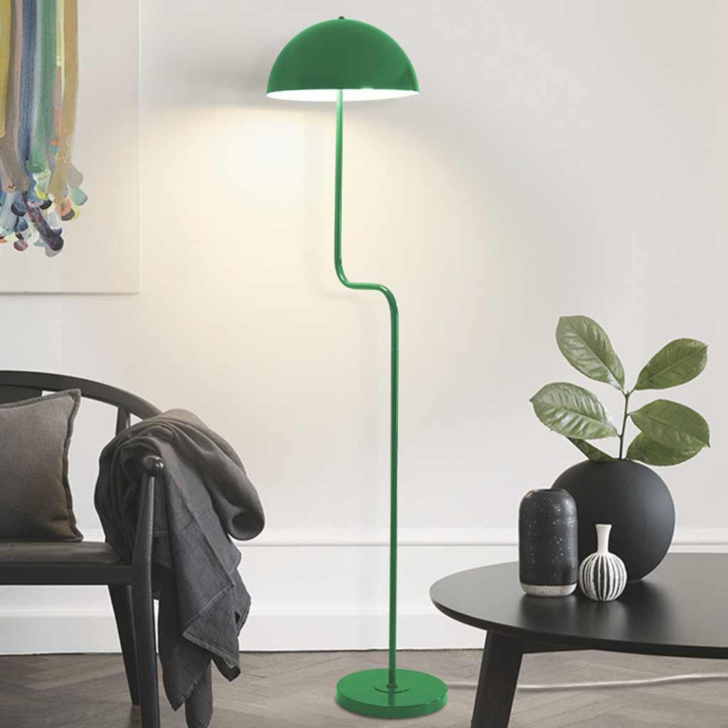 Mushroom Glow Stehlampe – Einzigartiges grünes Eisenkuppeldesign