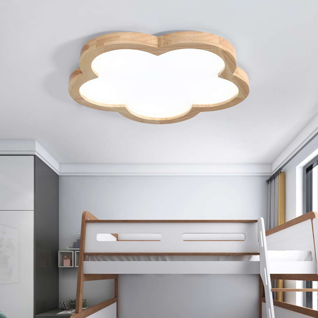 Flower Cloud Unterputz-Deckenleuchte – modernes Design aus Holz und Acryl