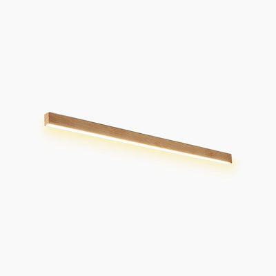 Strakke Lijn Minimalistische LED Plafondlamp in Walnootkleur - Dimbaar en Lineair Design