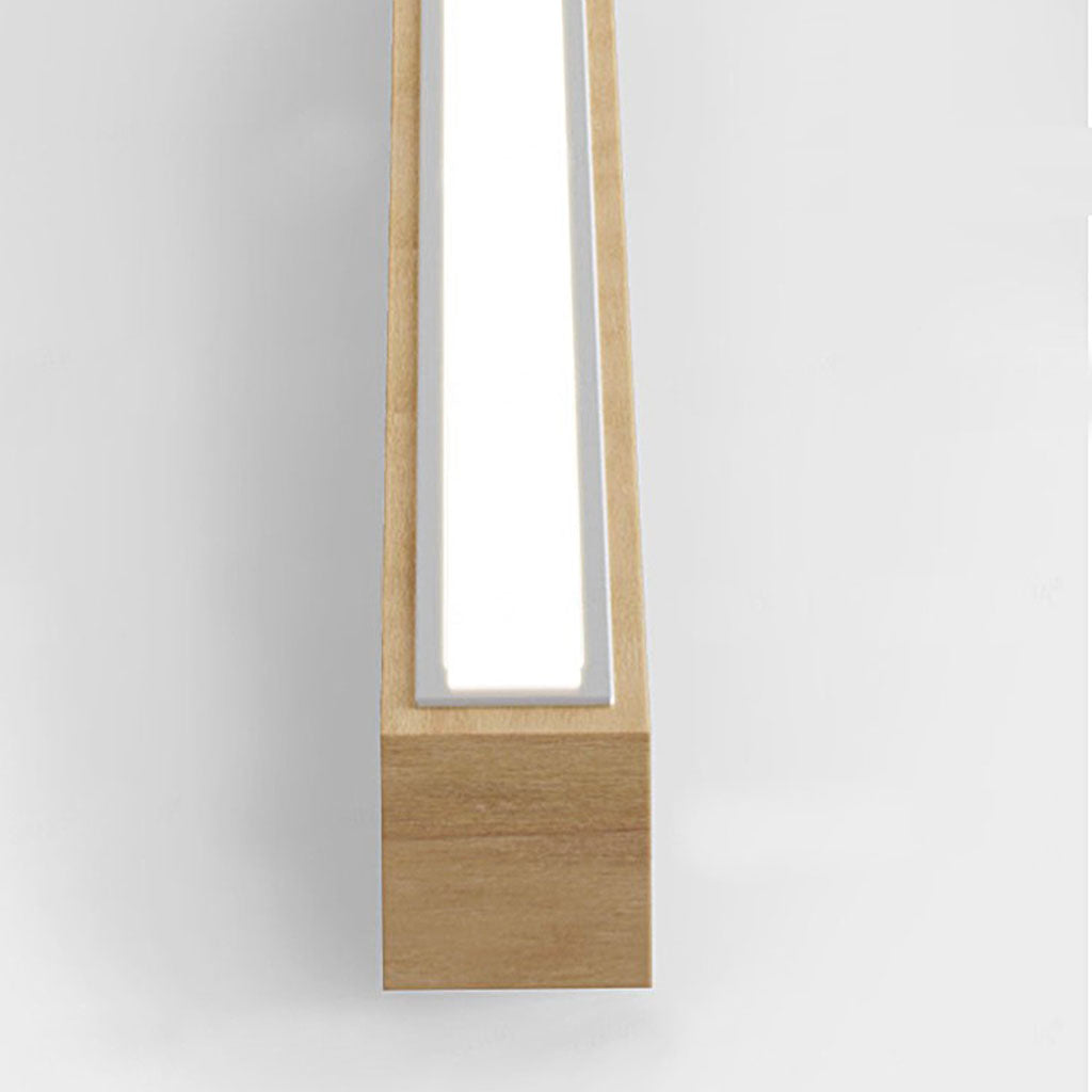 LineoWood LED Plafondlamp - Lang Lineair Ontwerp met Houten Afwerking