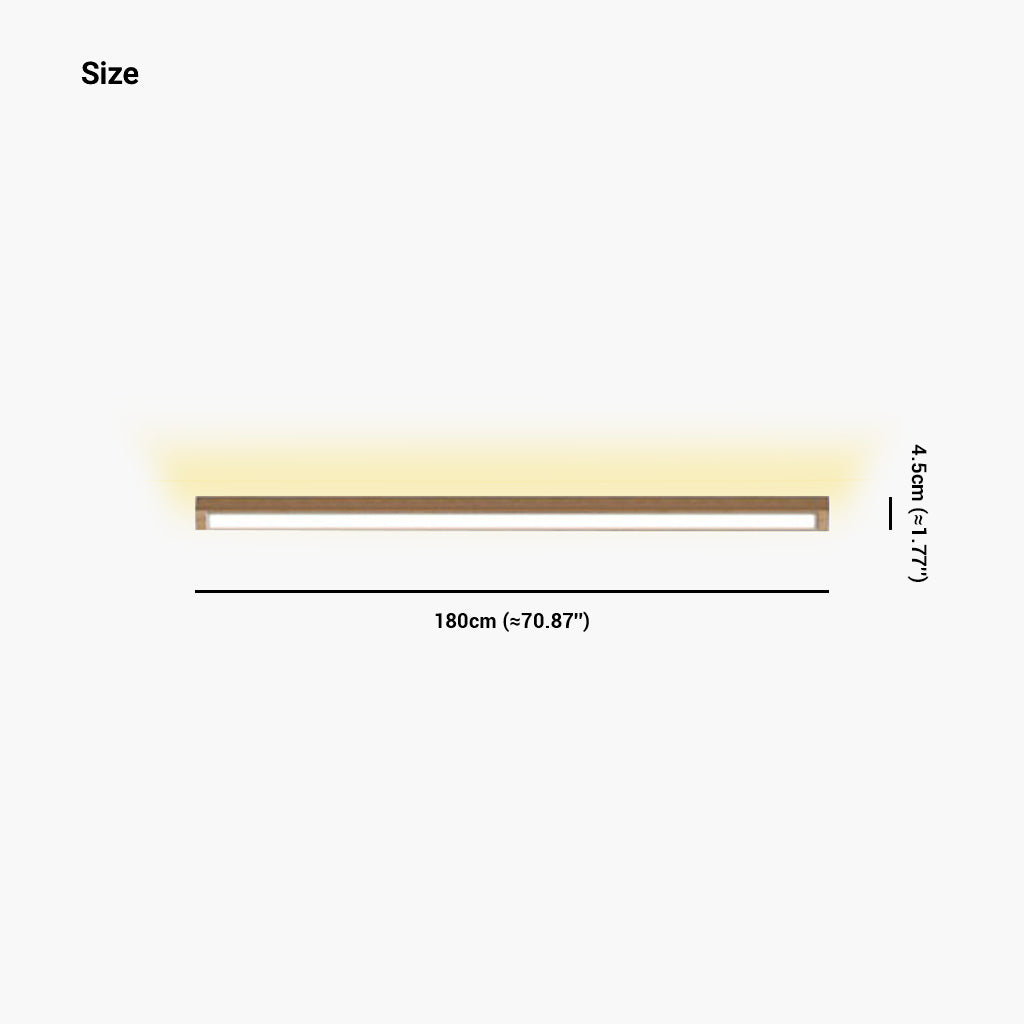 LineoWood LED Plafondlamp - Lang Lineair Ontwerp met Houten Afwerking