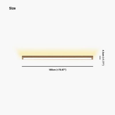 LineoWood LED Plafondlamp - Lang Lineair Ontwerp met Houten Afwerking