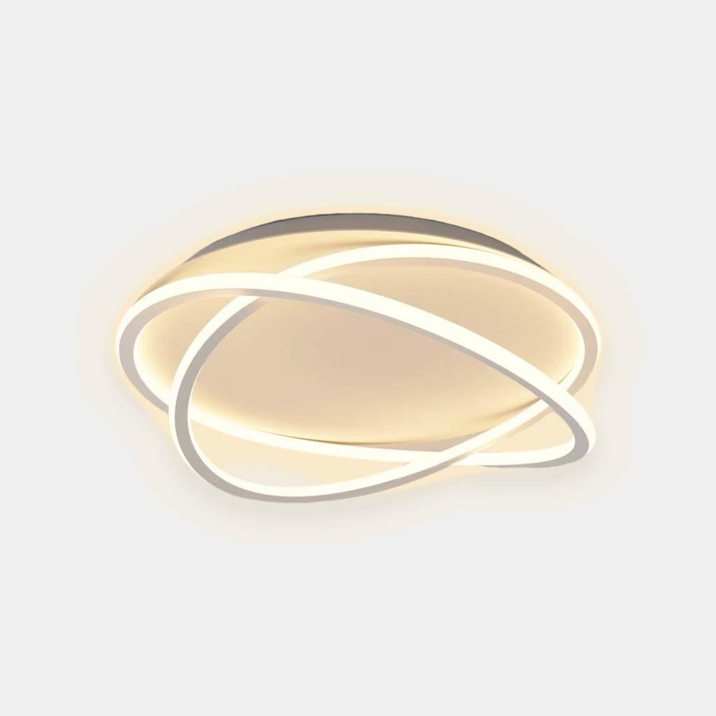 Moderne LED-Deckenleuchte GeoGlow – eleganter weißer Ring