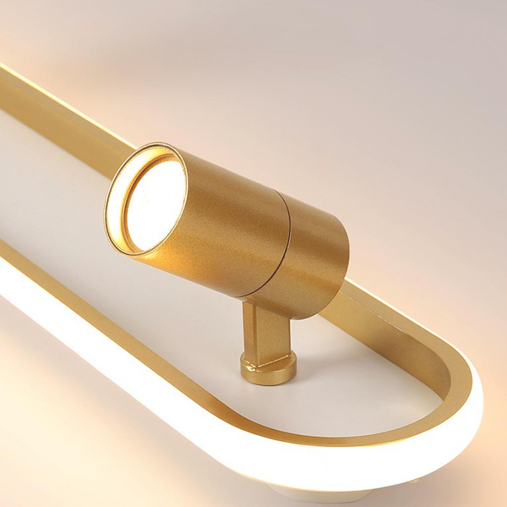 GoldenBeam Modern Linear LED Ceiling Spotlight - Sleek Gold & White Design