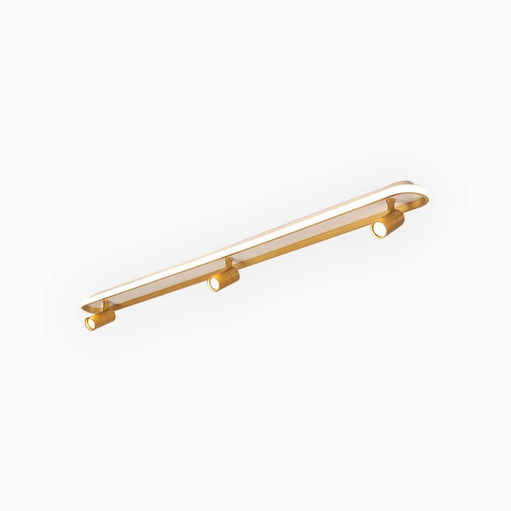 GoldenBeam Modern Linear LED Ceiling Spotlight - Sleek Gold & White Design