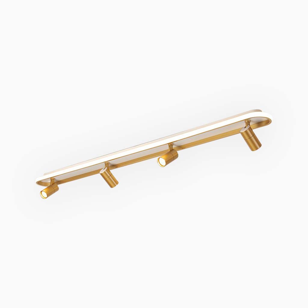 GoldenBeam Modern Linear LED Ceiling Spotlight - Sleek Gold & White Design