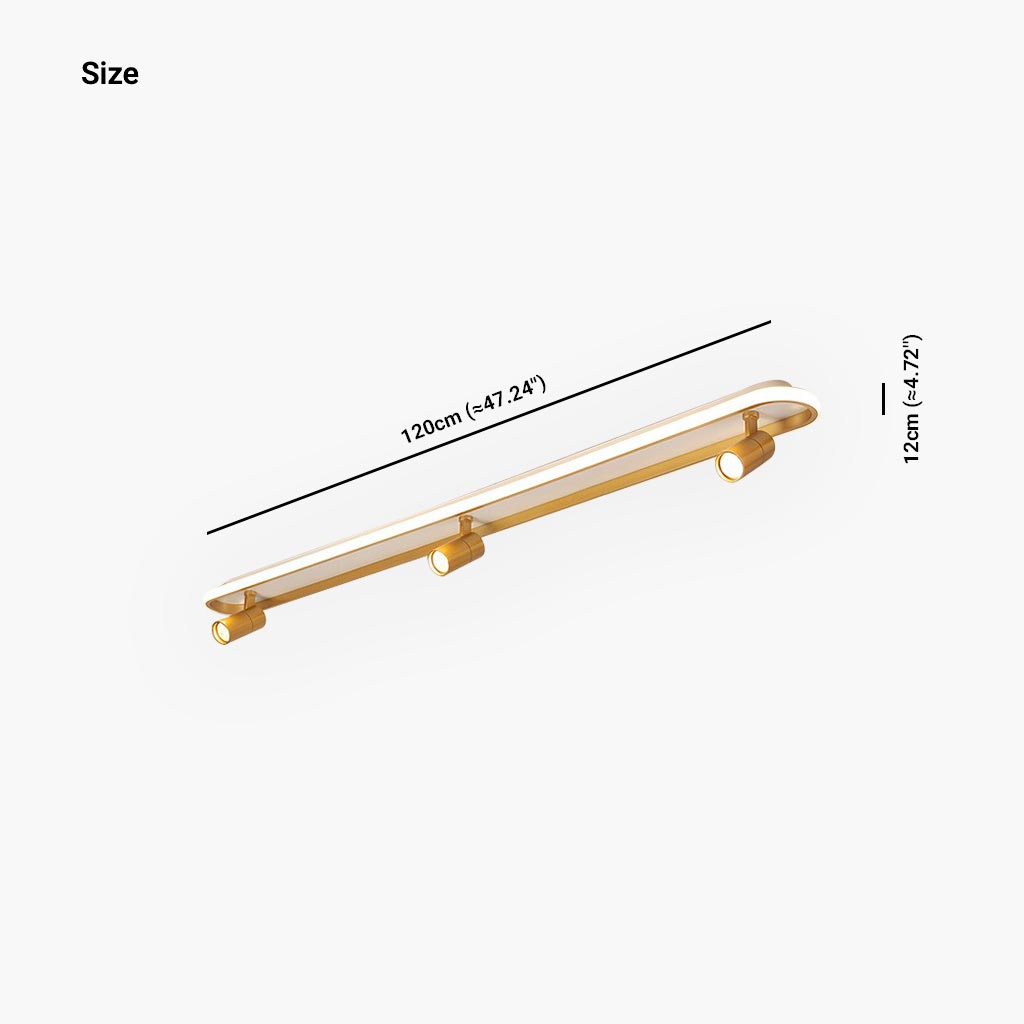 GoldenBeam Modern Linear LED Ceiling Spotlight - Sleek Gold & White Design