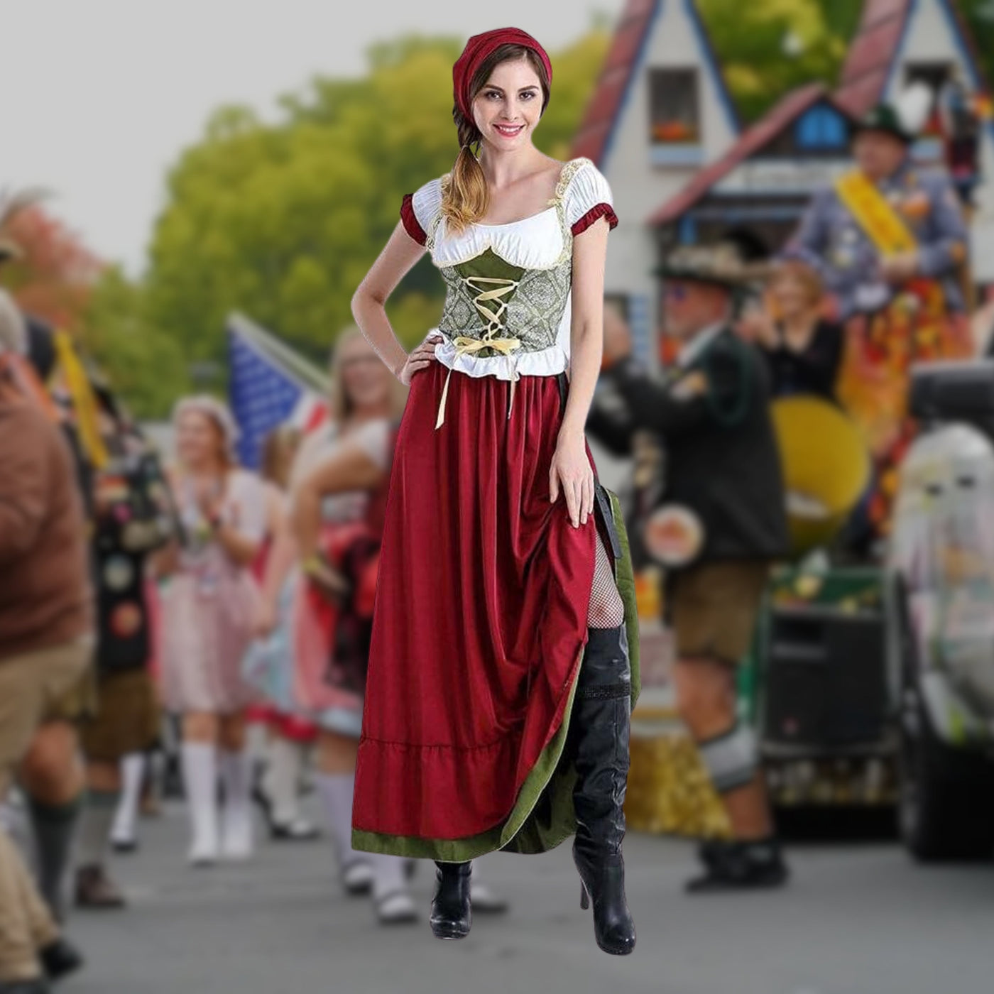 Festliches Oktoberfest-Cosplay-Outfit-Kostüm | Liesbeth