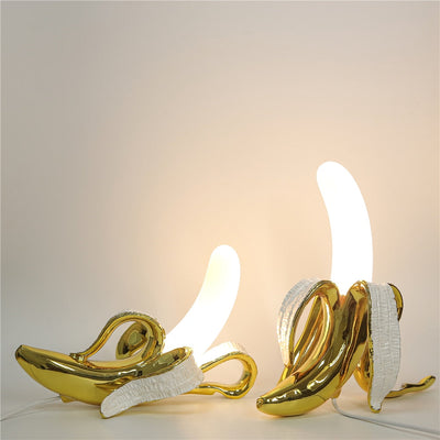 Goldene Bananen-Art-Deco-Tischlampen – elegante Beleuchtung für ein schickes Interieur