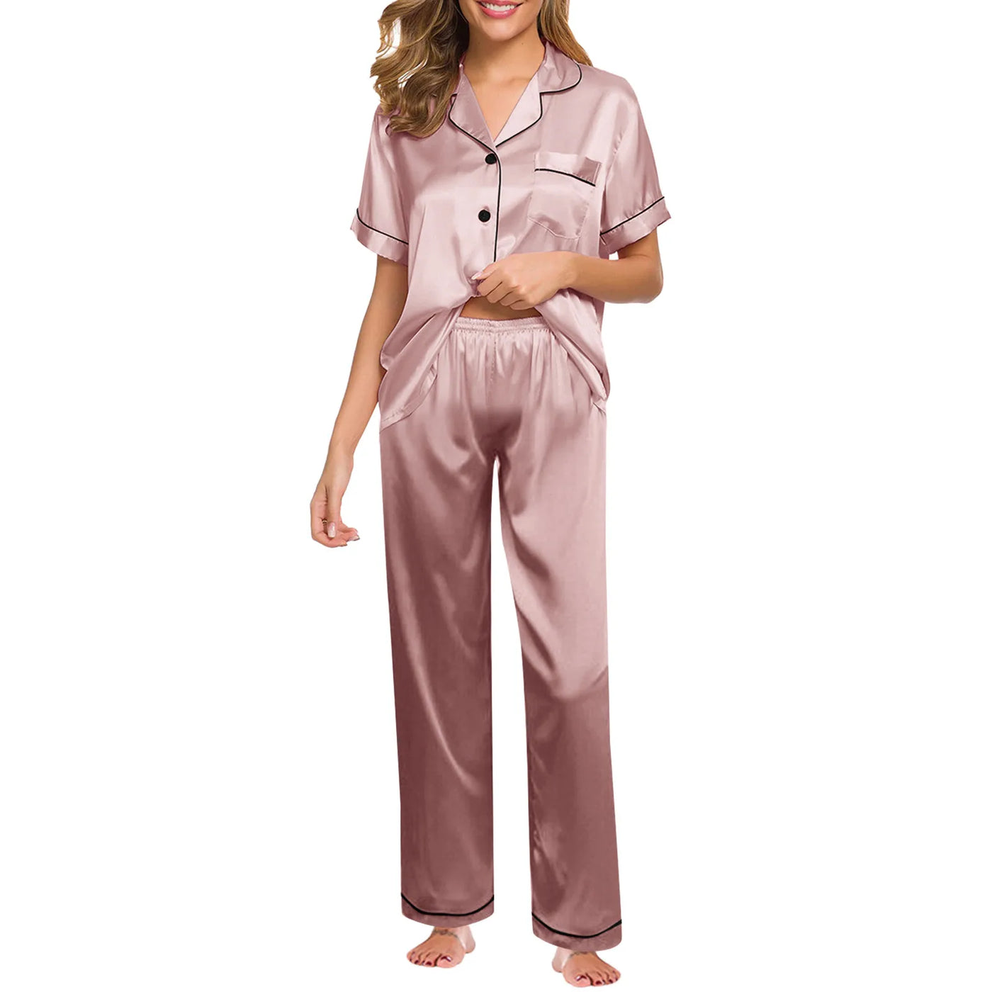 Luxe Satijnen Zijden Pyjama voor Vrouwen | Seraphina