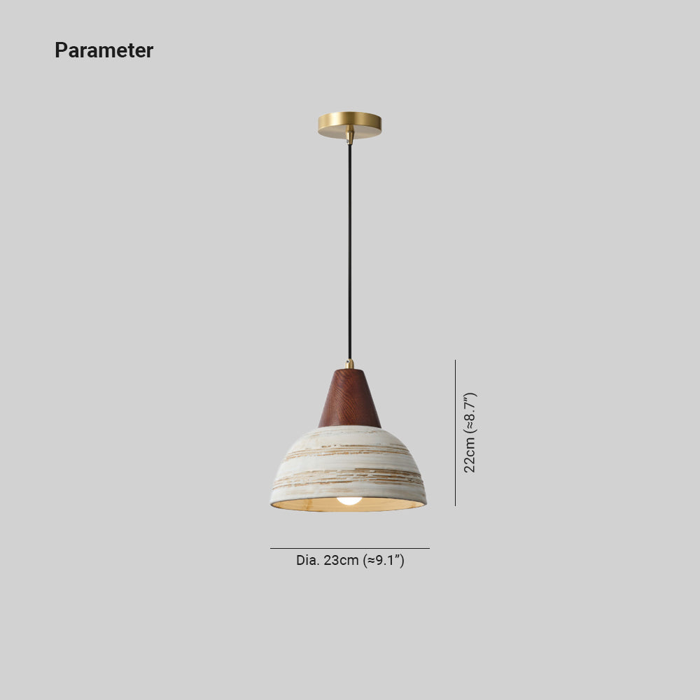 Wazor Nordic LED Hanglamp Metaal/Keramiek/Hout Slaapkamer