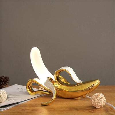 Goldene Bananen-Art-Deco-Tischlampen – elegante Beleuchtung für ein schickes Interieur