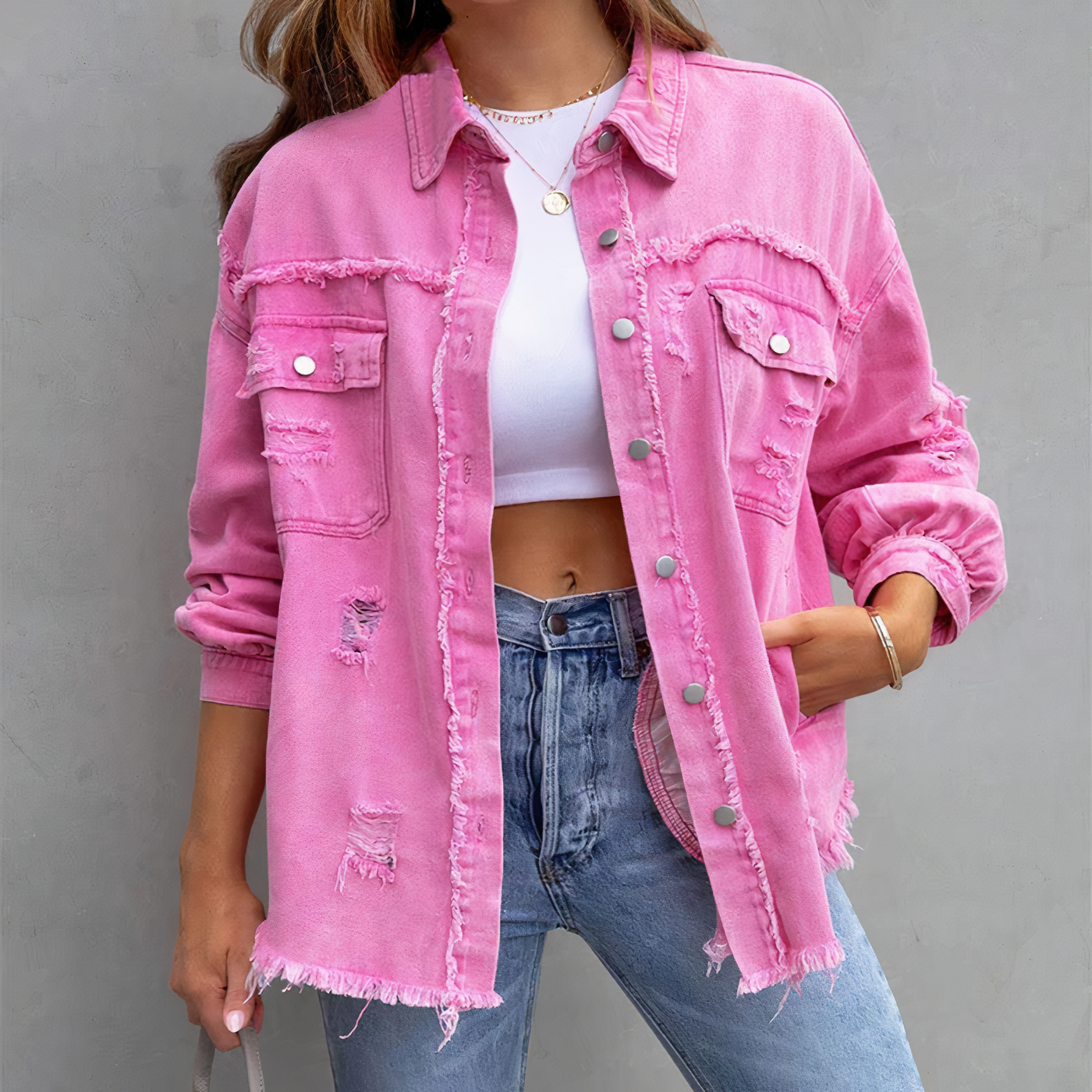 Zerrissene Jeansjacke | Eberesche