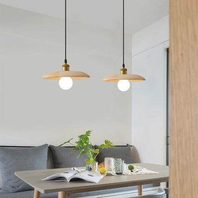 ScandiGlow Hängelampe – Moderne Deckenlampe aus Holz mit minimalistischem Japandi-Design