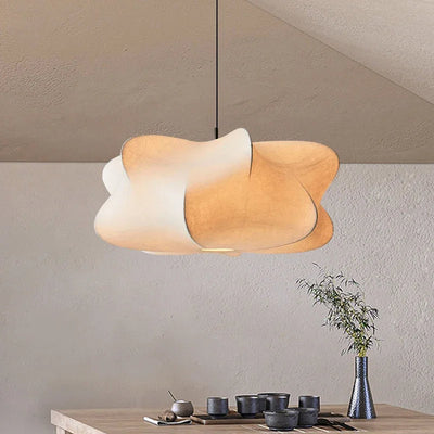 ZenGlans | Zijde Hanglamp in Wabi-Sabi Ontwerp