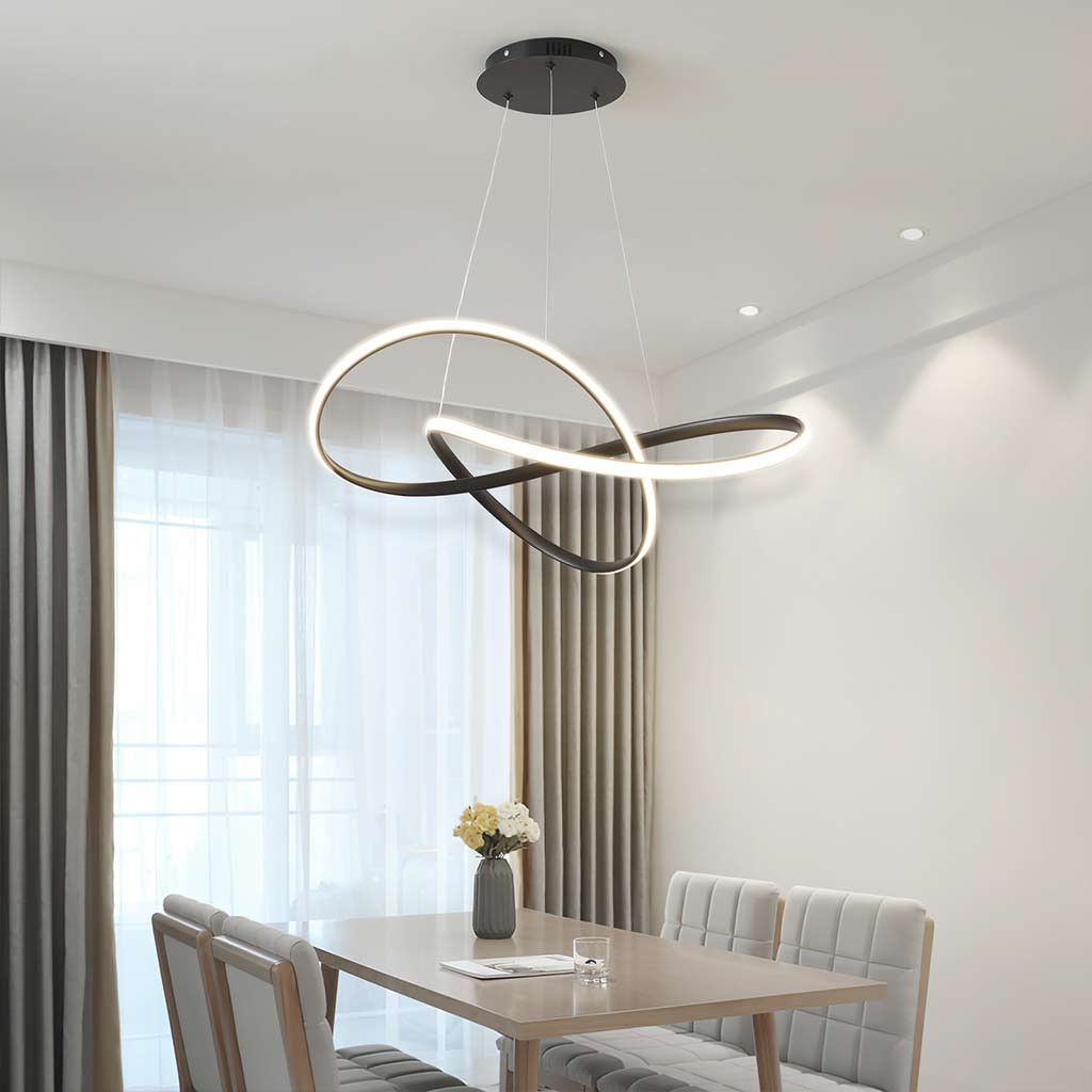 TwistLuxe LED Hanglamp – Moderne Minimalistische Gedraaide Verlichting met Dimbare Functie