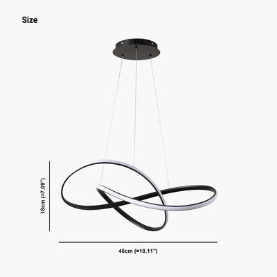 TwistLuxe LED Hanglamp – Moderne Minimalistische Gedraaide Verlichting met Dimbare Functie