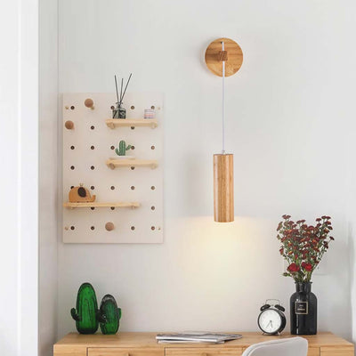 NatureGlow Wandlamp - Minimalistisch Ontwerp met Houten Accenten