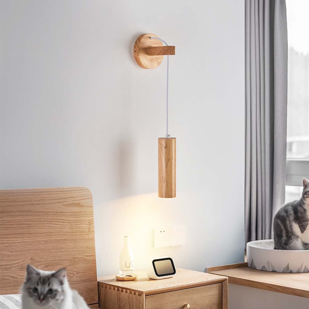 NatureGlow Wandlamp - Minimalistisch Ontwerp met Houten Accenten