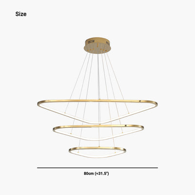 Triad Luxe Dimbare LED Kroonluchter - RVS & Gouden Afwerking