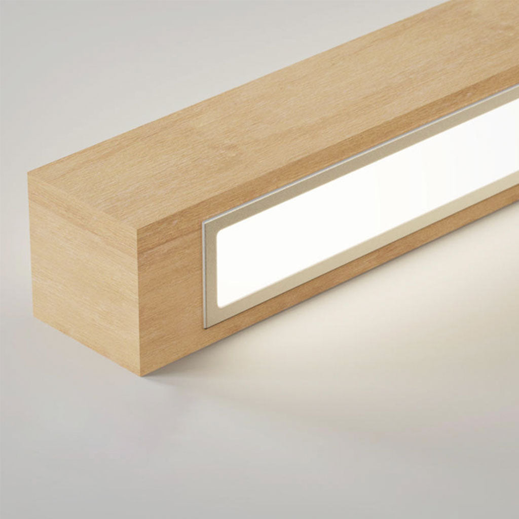 LumenLine Hängelampe – Schlanke lineare LED-Hängelampe aus Holz für Esszimmer und Büros