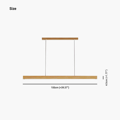 LumenLine Hängelampe – Schlanke lineare LED-Hängelampe aus Holz für Esszimmer und Büros